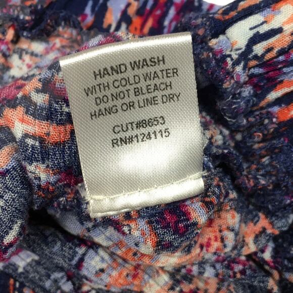 Elodie Top Short Sleeve Open Back Printed Women's Medium Boho Festival Casual - Picture 6 of 10